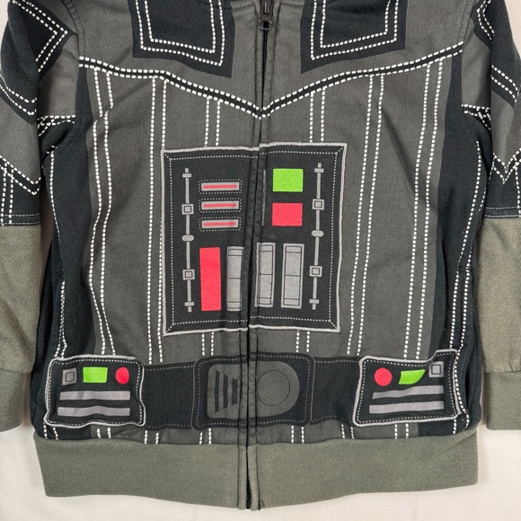 STAR WARS Boys' Darth Vader Zip Up Hoodie Jacket Empire Character Sci-Fi Size 5 - Picture 4 of 7